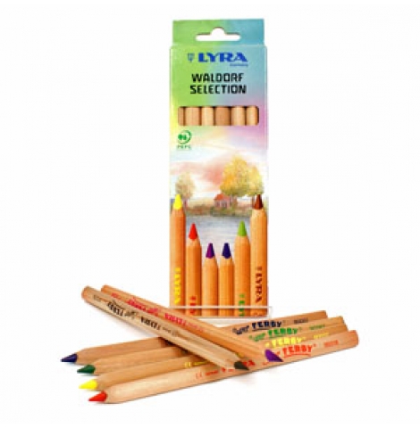 LYRA - super ferby pencils, unlacquered, waldorf selection 6pk